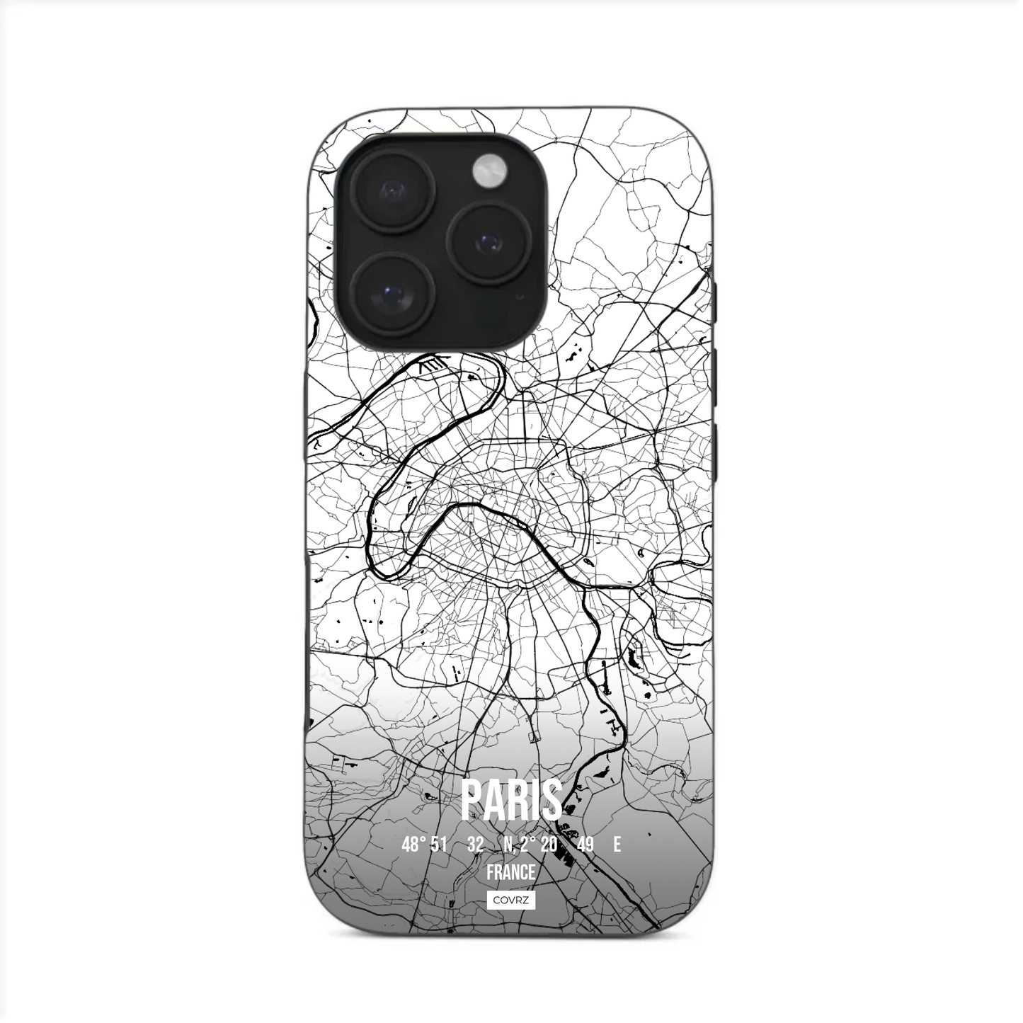 Paris Frankreich Personalisierte Stadtkarte Handyhülle – Gestalte deinen Lieblingsort! Clear Case
