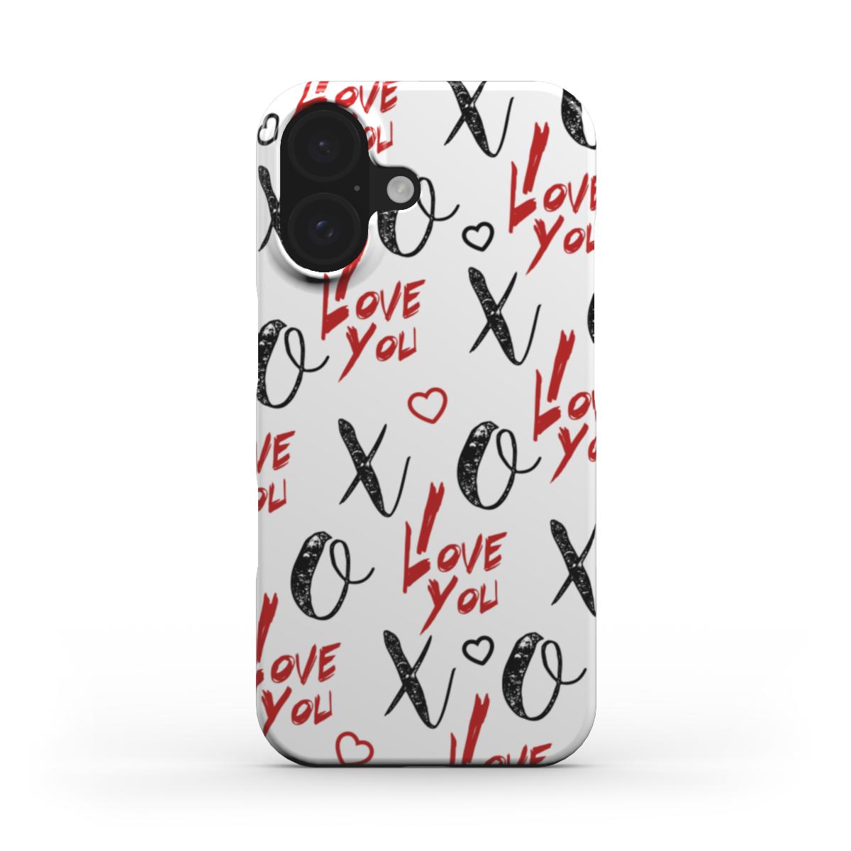 Love You XO Muster Handyhülle – Trendiges & Romantisches Design Snap – COVRZ