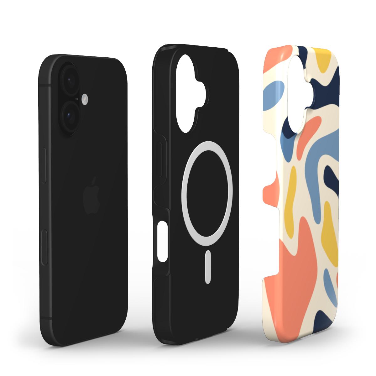 Retro Abstrakte Camouflage Handyhülle – Stilvolles & Langlebiges Design MagSafe Tough