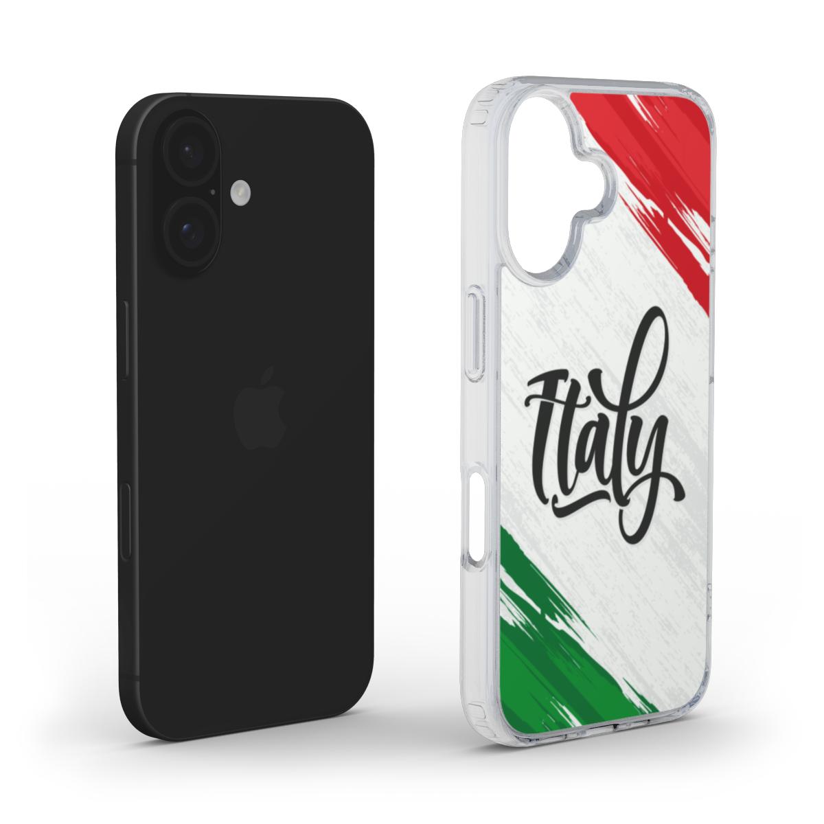Italy Flag Brushstroke Phone Case - Stylish & Patriotic Design
