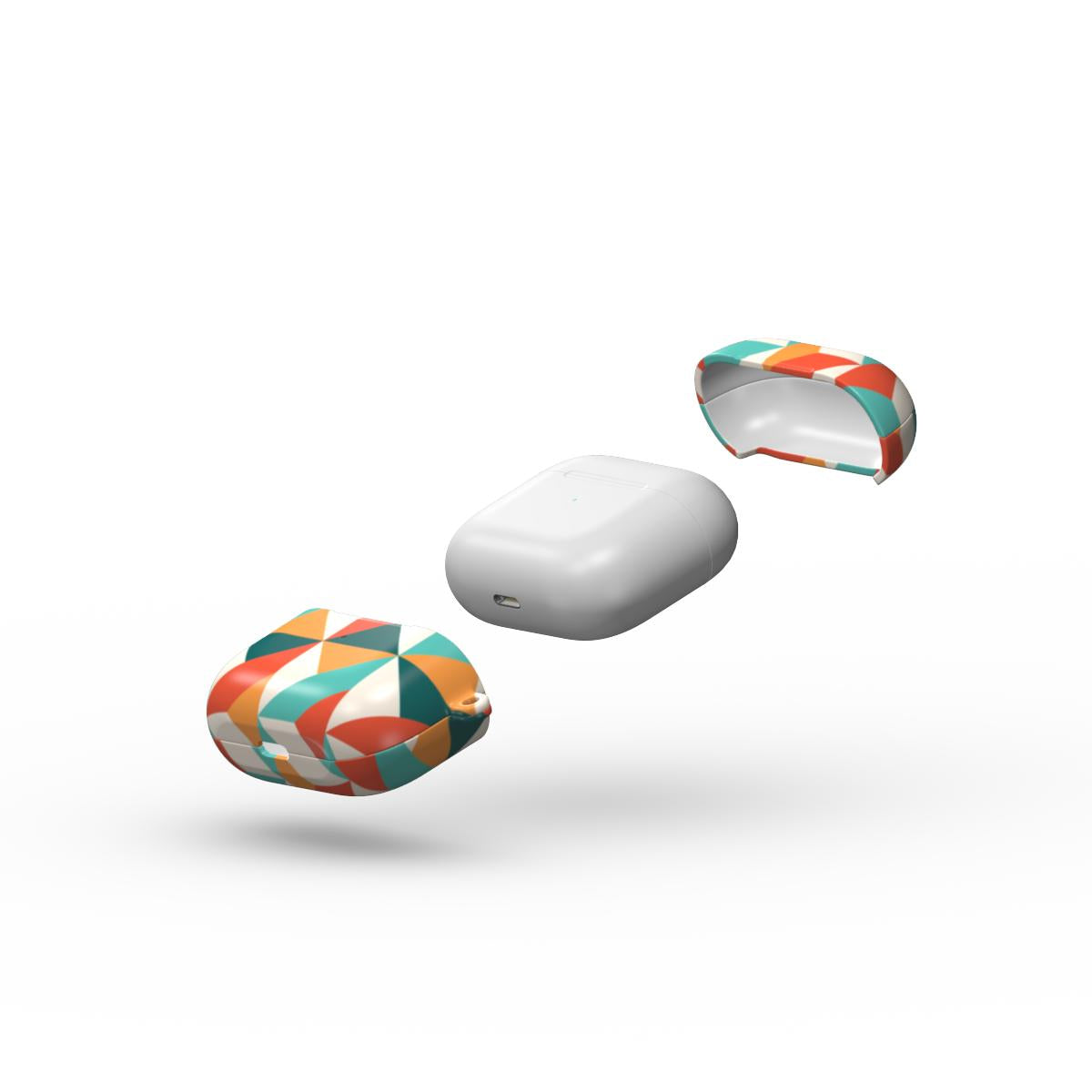 Mehrfarbiges Geometrisches Design – AirPods Hülle