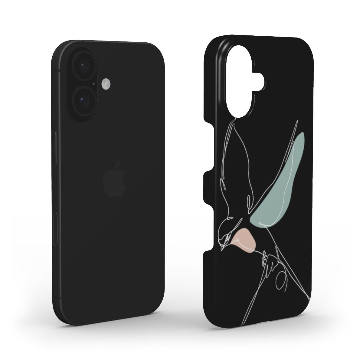 Fliegender Vogel Line Art Handyhülle – Elegantes & Minimalistisches Design Snap