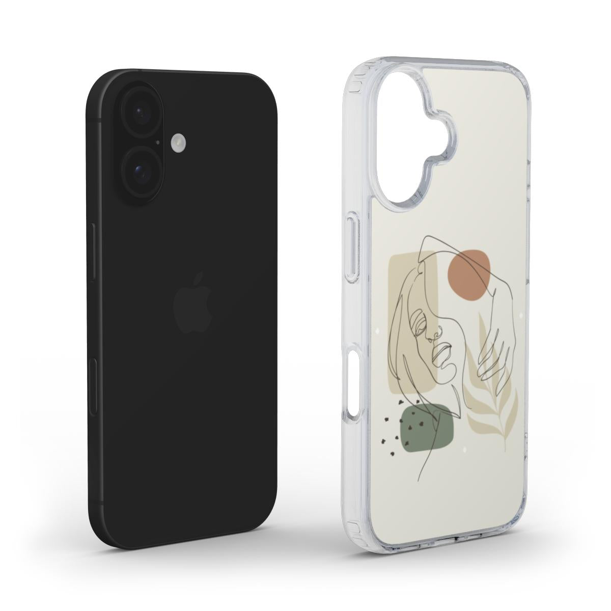 Abstrakte Minimalistische Line Art Handyhülle – Modernes & Künstlerisches Design Clear