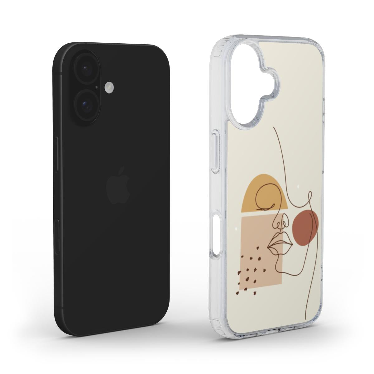 Abstract Line Art Face Phone Case – Minimalist & Modern Design