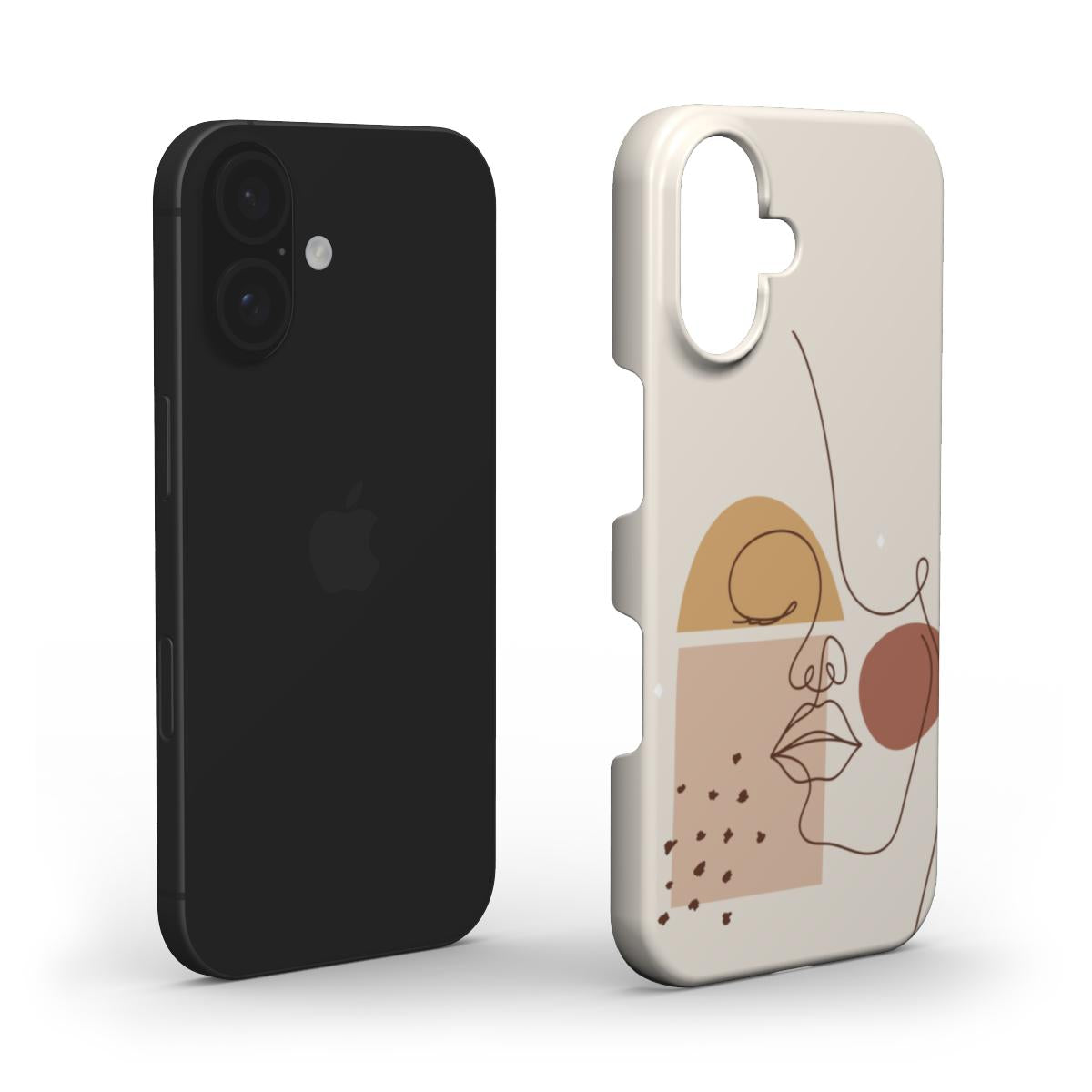 Abstrakte Line Art Gesichts-Handyhülle – Minimalistisches & Modernes Design Snap