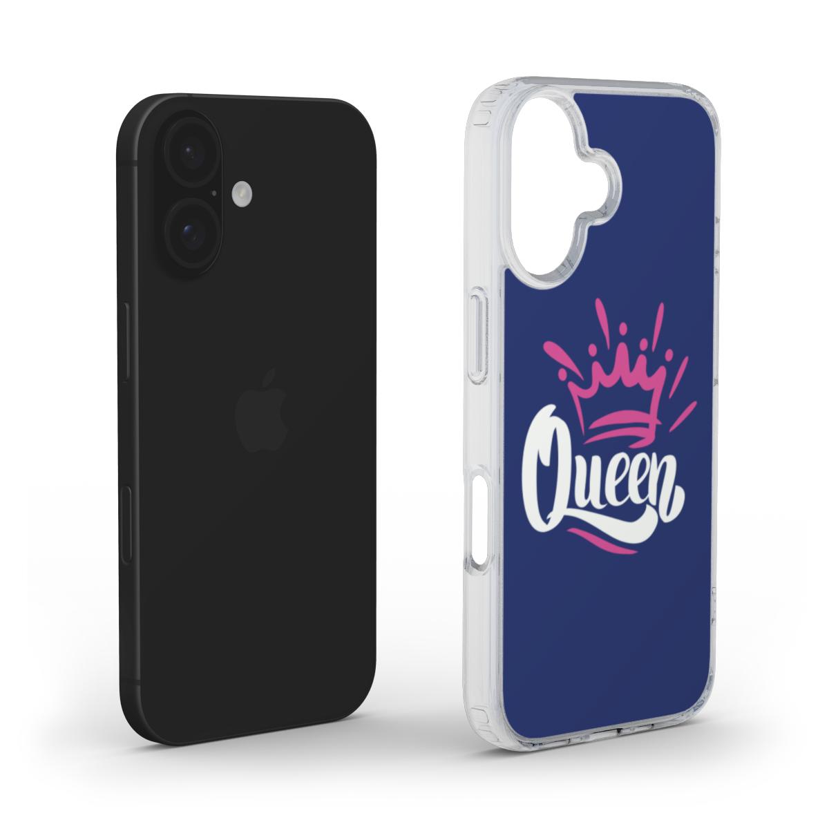 Queen-Typografie Handyhülle – Königliches & Stilvolles Design MagSafe Clear