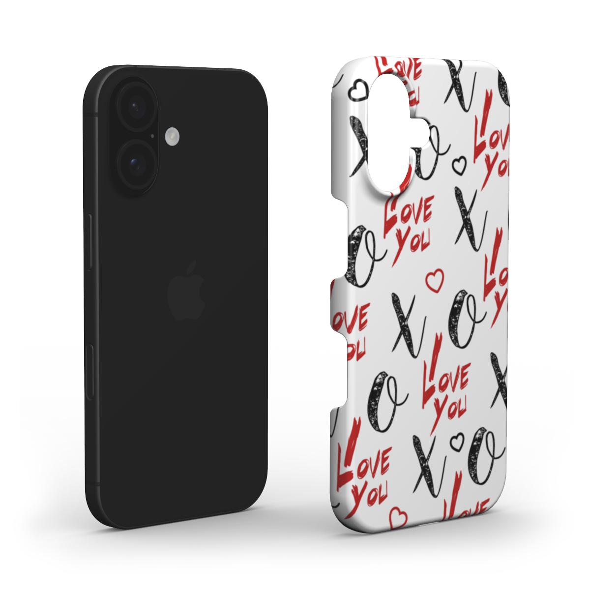 Love You XO Muster Handyhülle – Trendiges & Romantisches Design Snap