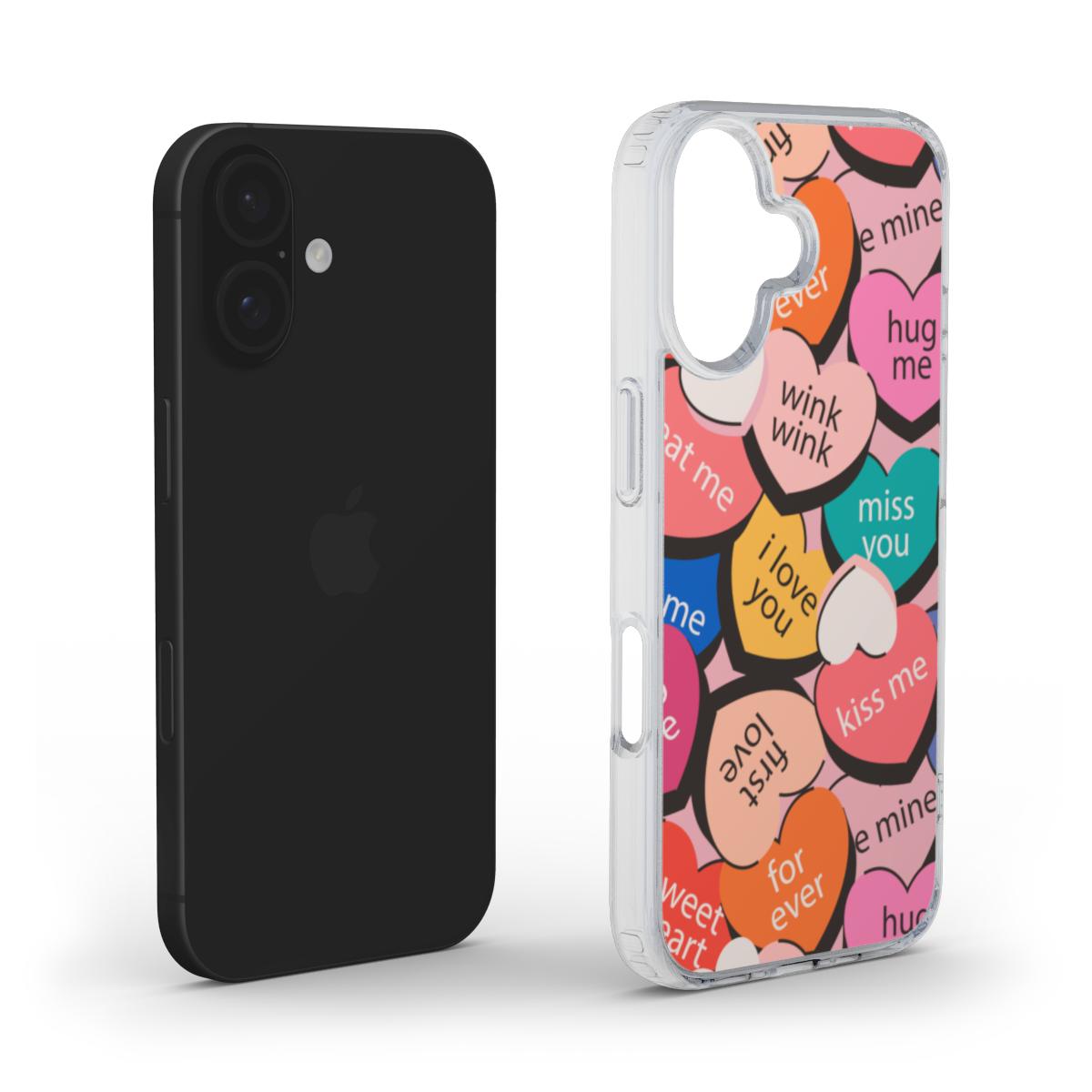 Süßes Herz-Design Handyhülle – Spaßiges & Verspieltes Design MagSafe Clear