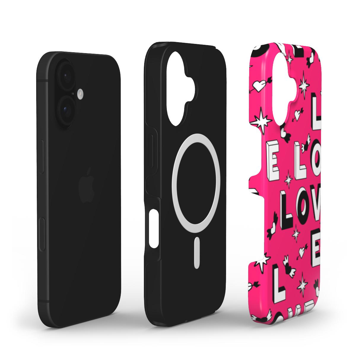 Retro Pop Love Phone Case – Bold & Fun Design