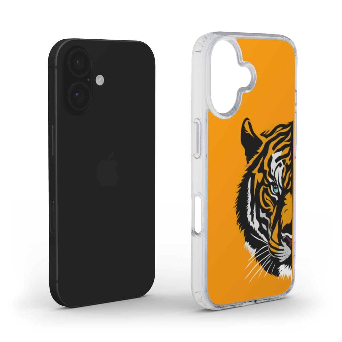 Tiger Halbgesicht Wandkunst – Mutige & Moderne Dekoration Clear