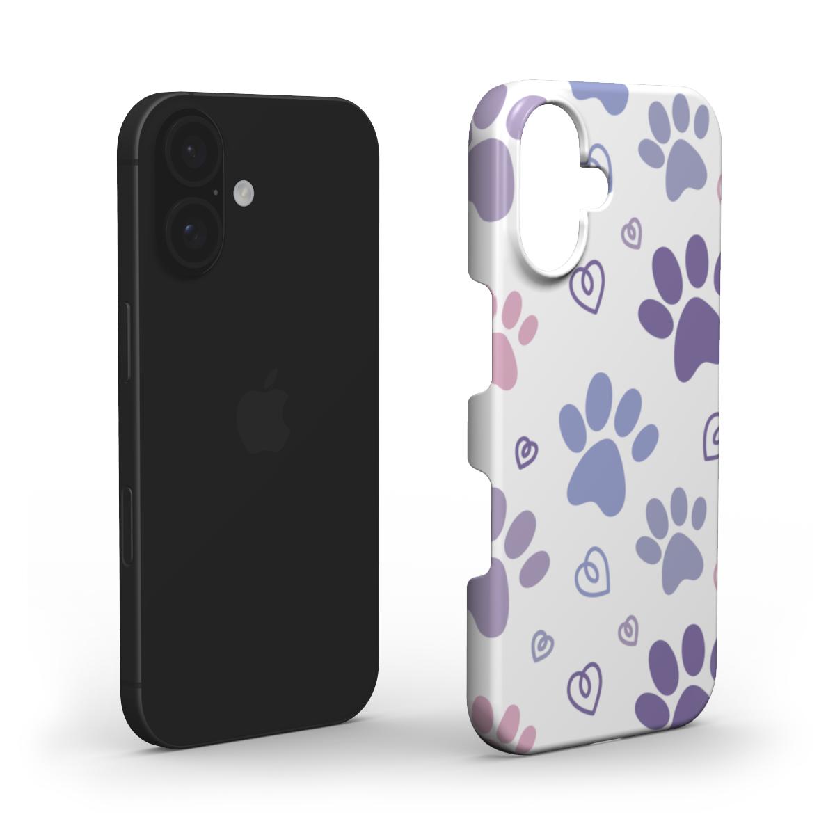 Handyhülle mit Pfotenabdruck und Herzen – Süß und Schützend Snap