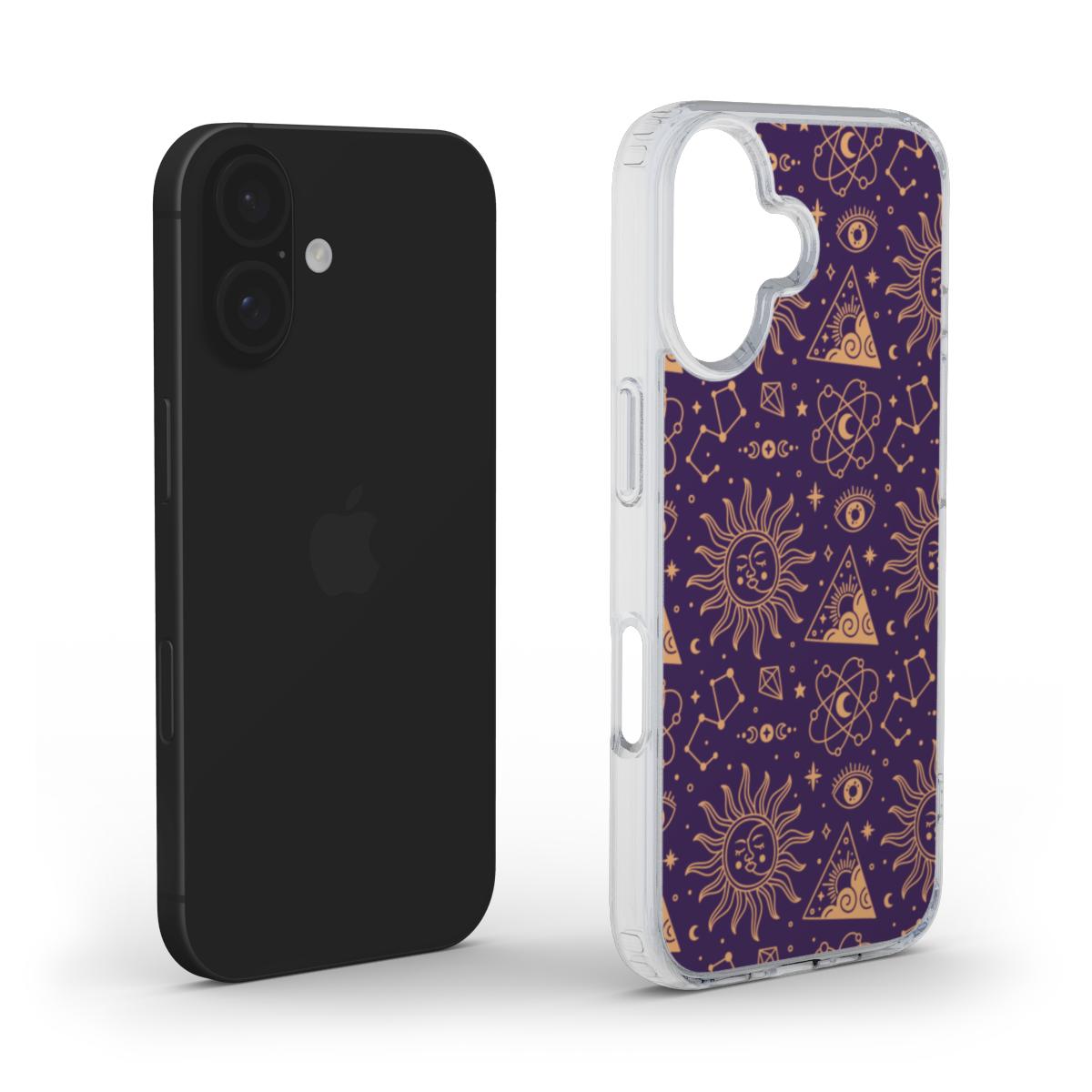 Cosmic Sun & Constellations Phone Case – Mystical & Bohemian Design