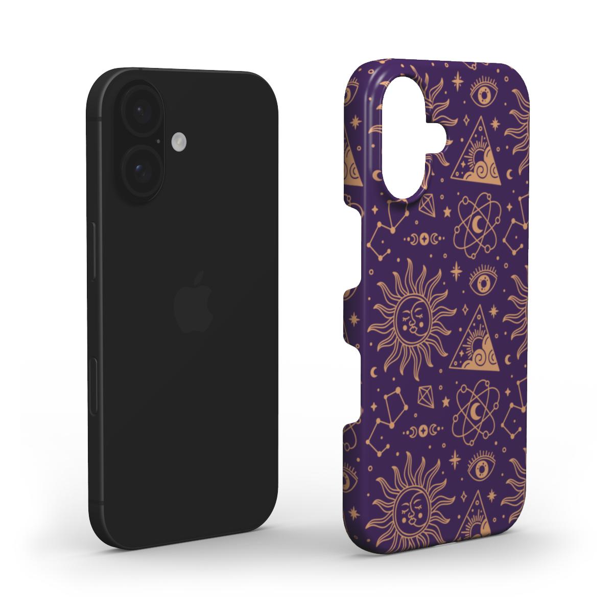Cosmic Sun & Constellations Phone Case – Mystical & Bohemian Design