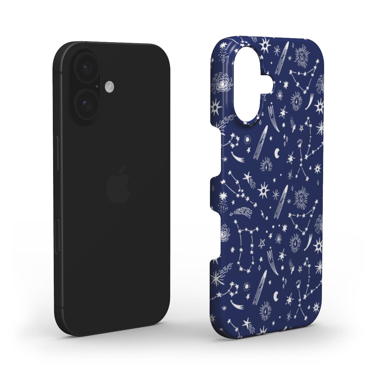 Celestial Starburst & Comets Phone Case – Cosmic Galaxy Design