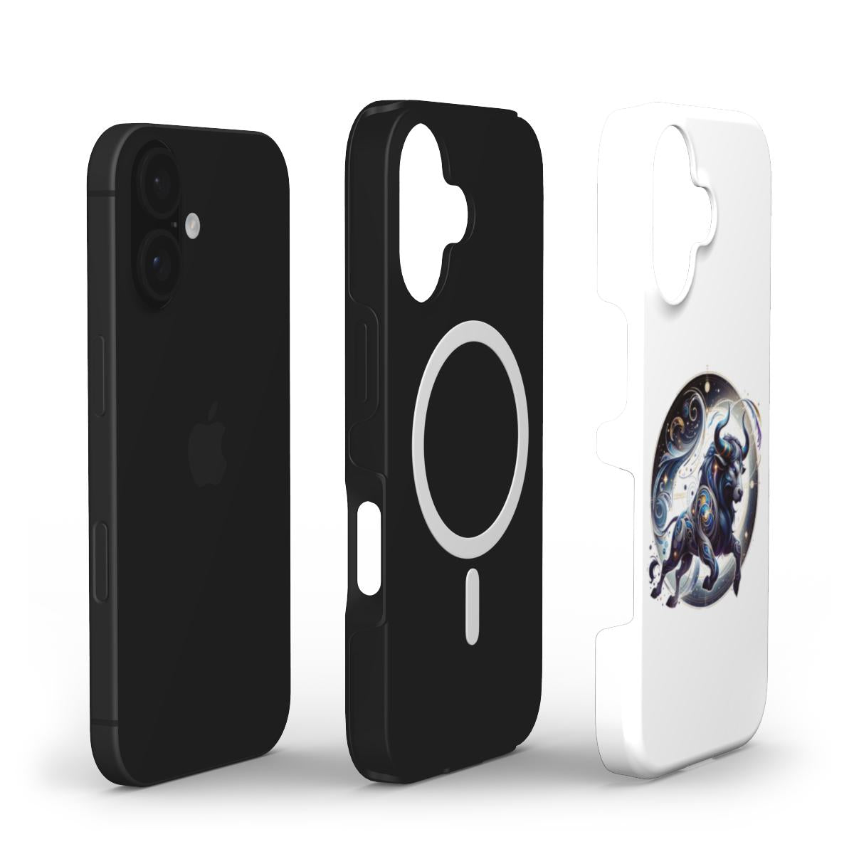 Mystisch Blaues Stier-Sternzeichen-Design – Handyhülle mit kraftvoller Eleganz MagSafe Tough