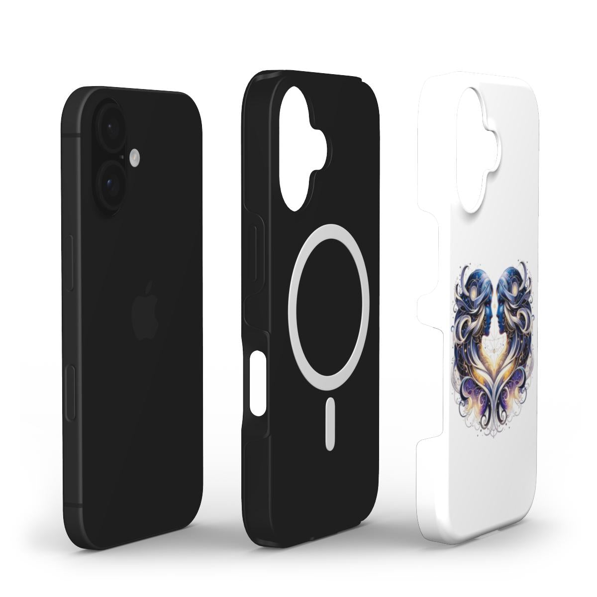 Mystisch Blaues Zwillinge-Sternzeichen-Design – Handyhülle mit harmonischer Ausstrahlung MagSafe Tough