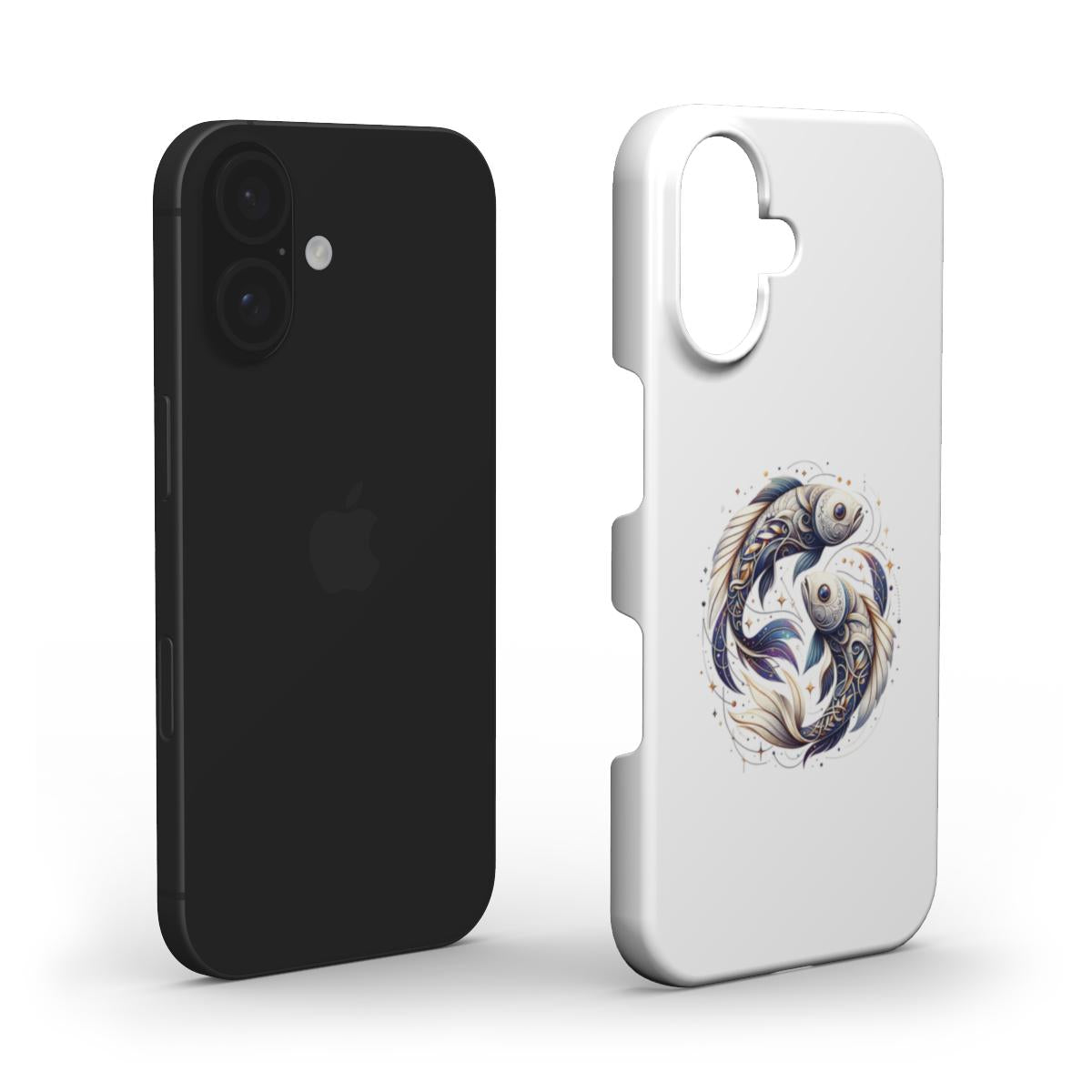 Premium White & Blue Pisces Zodiac Design - Phone Case