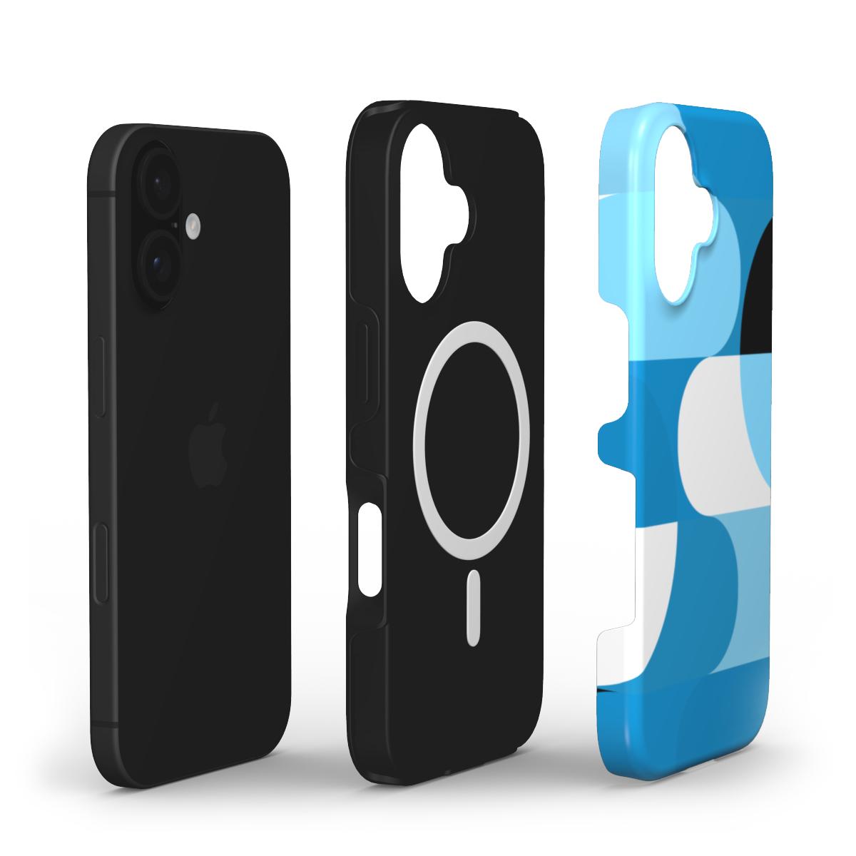 Blue Spectrum Geometric Phone Case - Sleek & Durable Protection