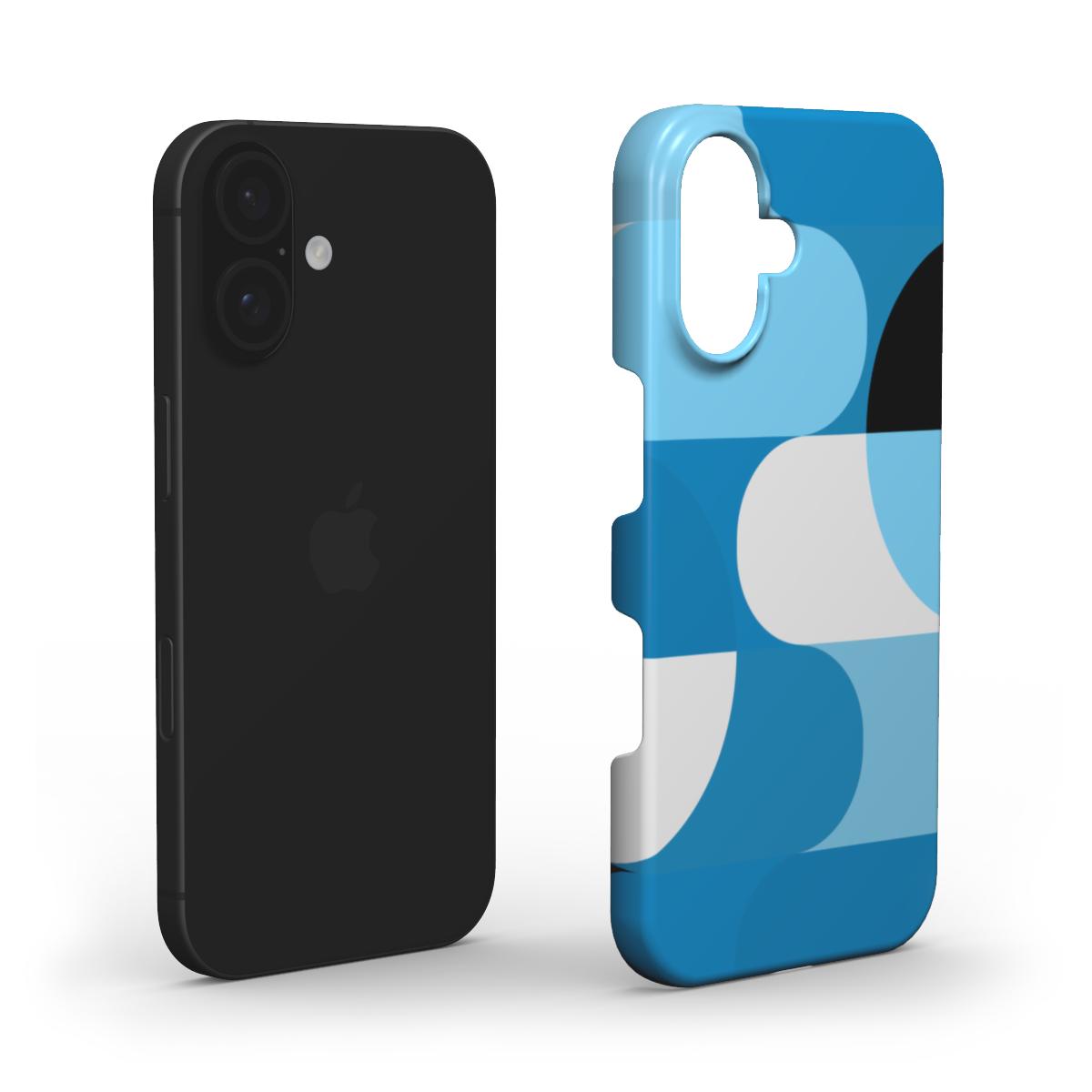 Blue Spectrum Geometric Phone Case - Sleek & Durable Protection