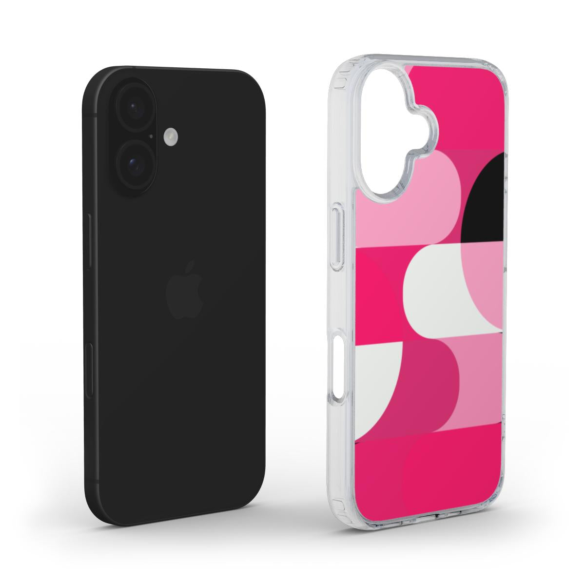 Pink Fusion Geometric Phone Case - Stylish & Sustainable Protection