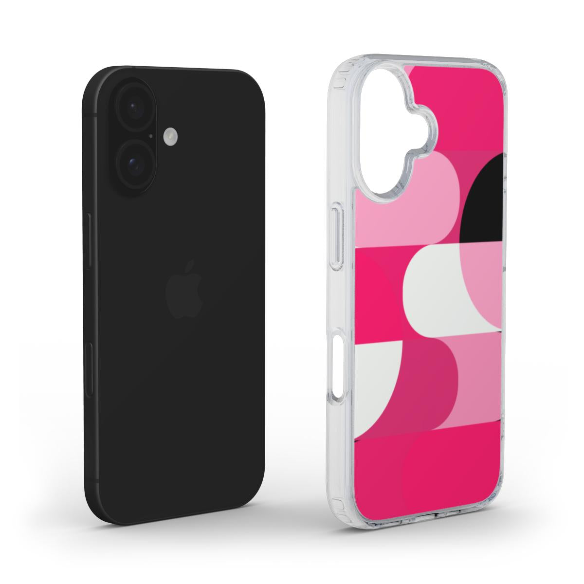 Pink Fusion Geometric Phone Case - Stylish & Sustainable Protection