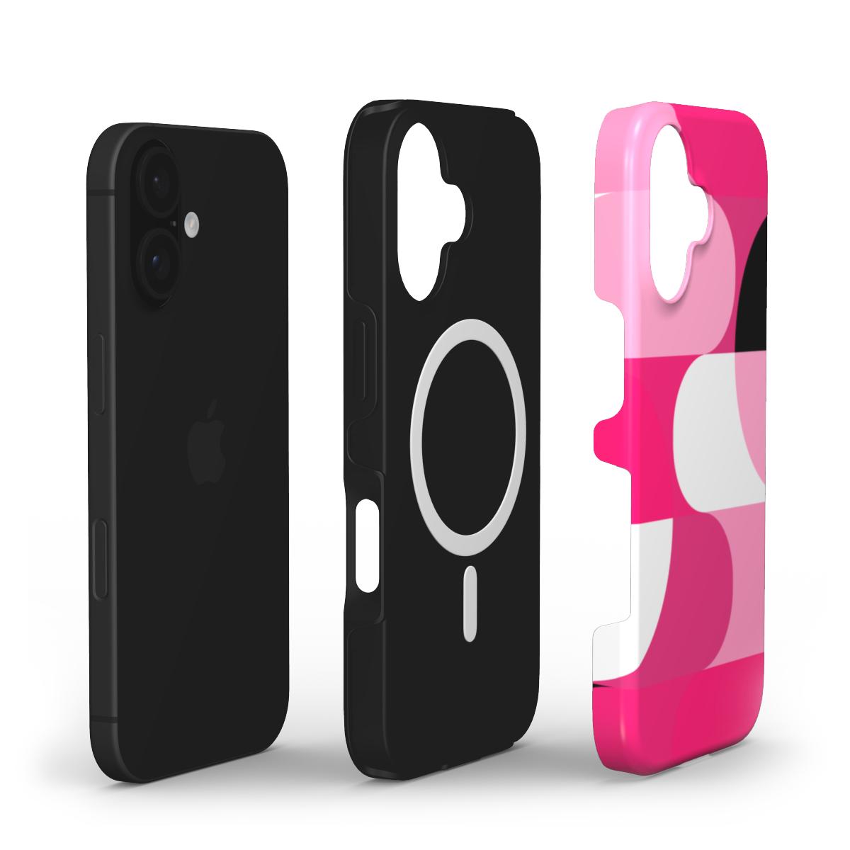 Pink Fusion Geometric Phone Case - Stylish & Sustainable Protection