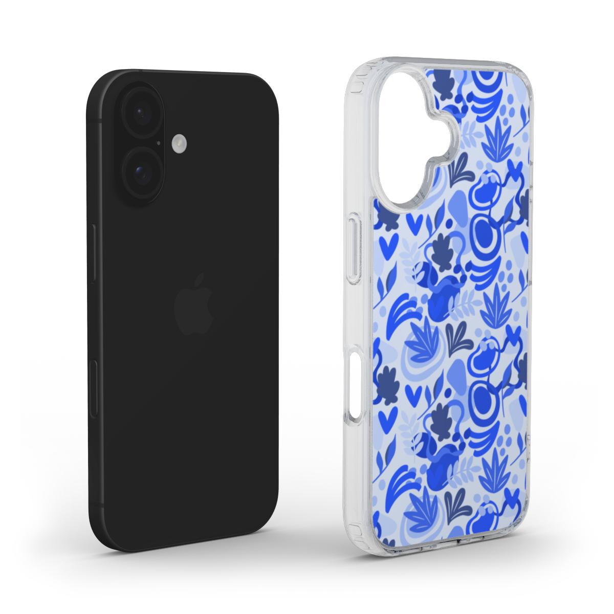 Blue Botanical Abstract Phone Case - Sleek & Sustainable Protection