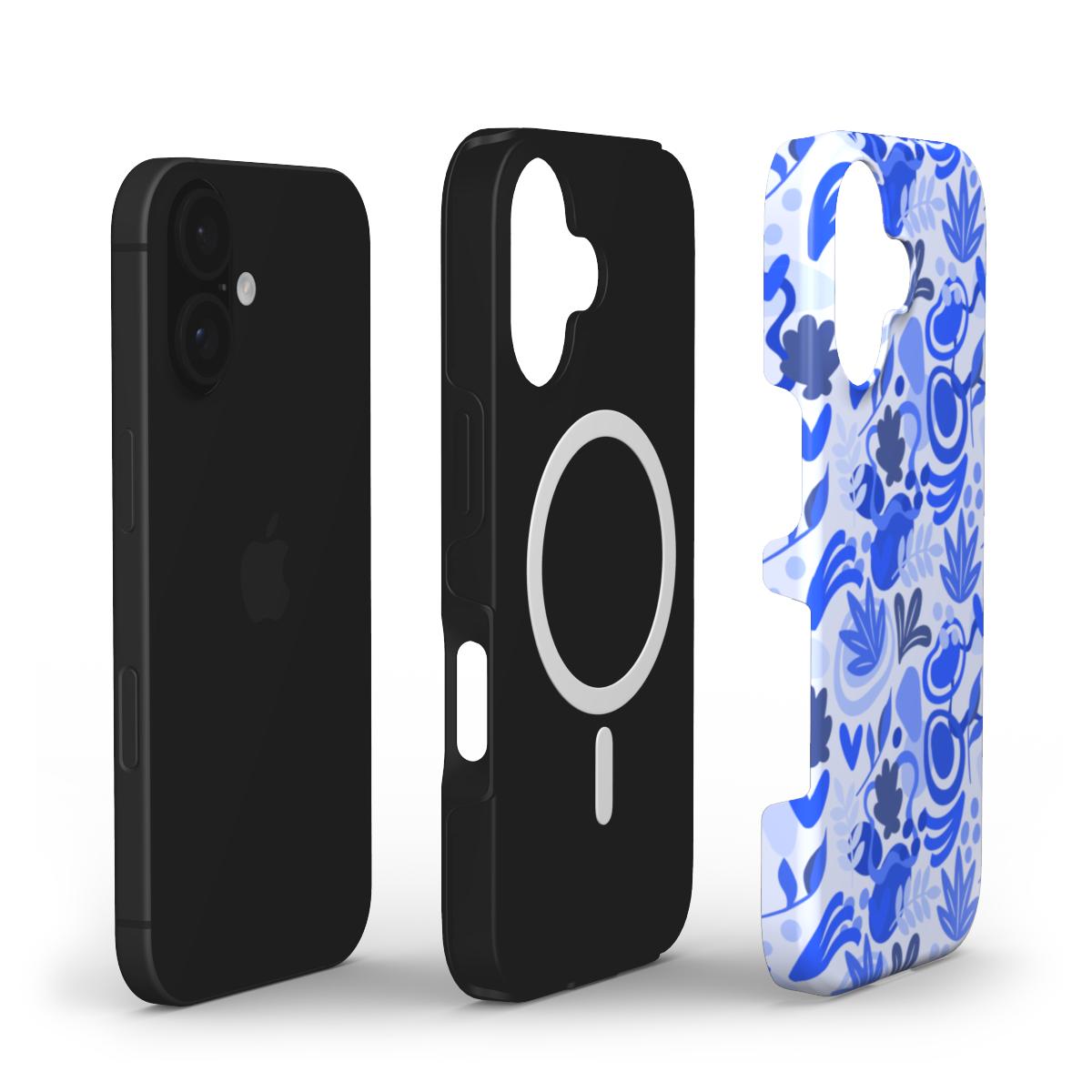 Blue Botanical Abstract Phone Case - Sleek & Sustainable Protection