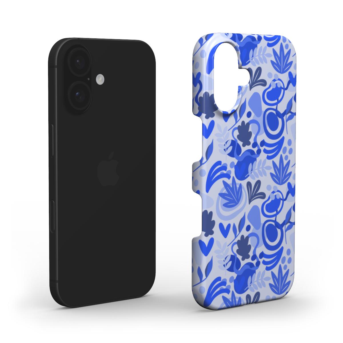 Blue Botanical Abstract Phone Case - Sleek & Sustainable Protection