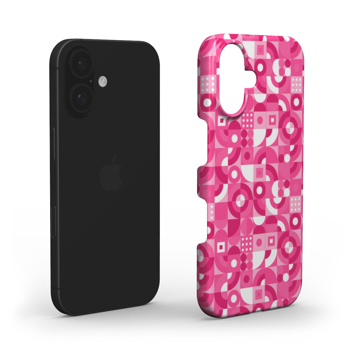 Pink Retro Circles Phone Case - Durable & Stylish Protection
