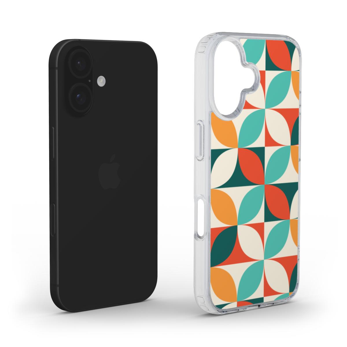 Retro Petal Geometric Phone Case - Stylish & Sustainable Protection
