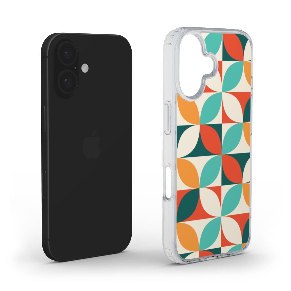 Retro Petal Geometric Phone Case - Stylish & Sustainable Protection