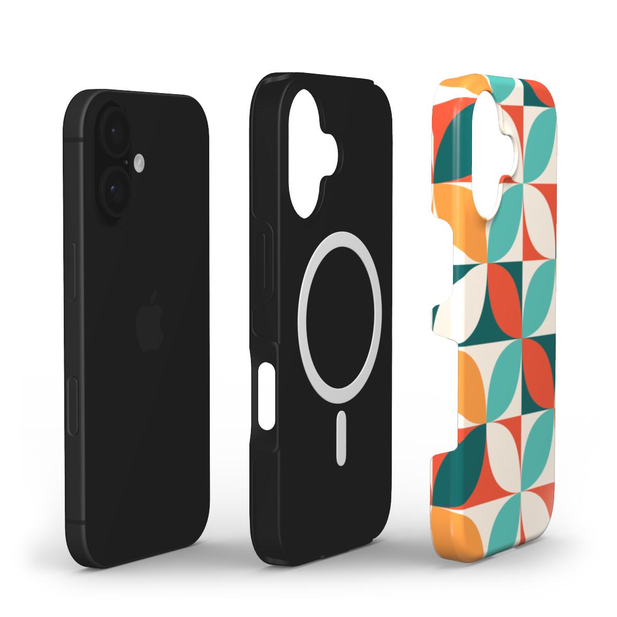 Retro Petal Geometric Phone Case - Stylish & Sustainable Protection