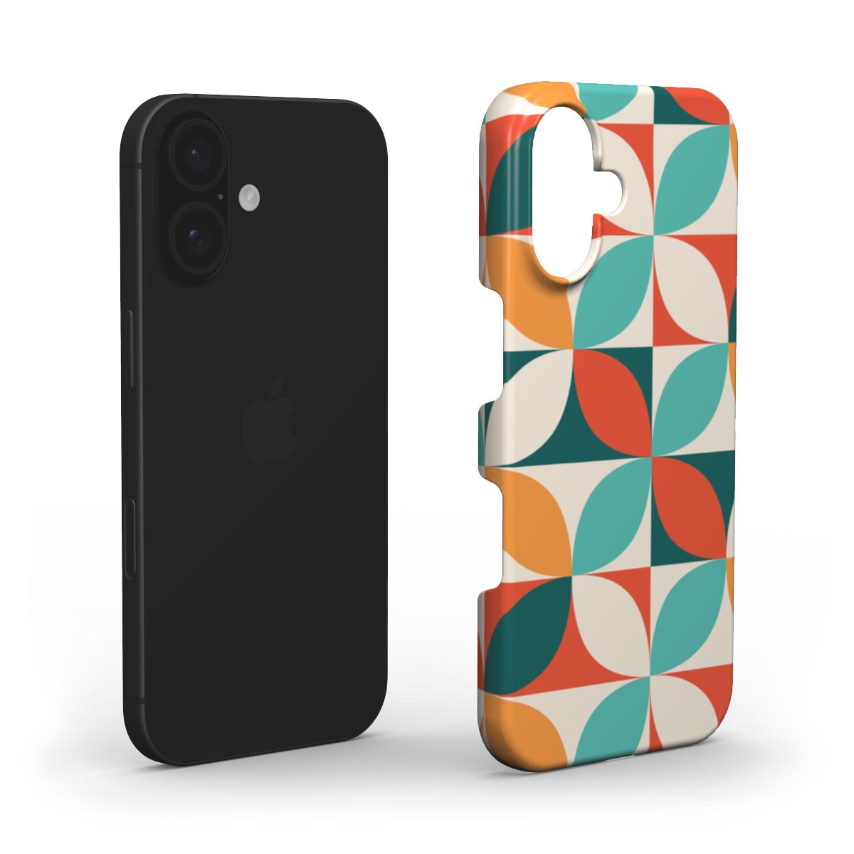 Retro Petal Geometric Phone Case - Stylish & Sustainable Protection