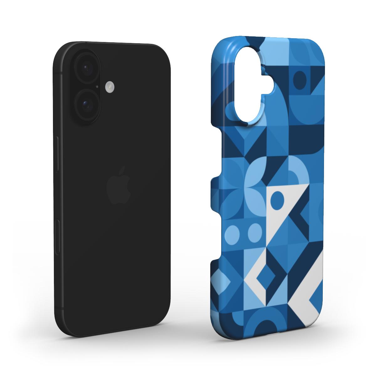 Cool Blue Geometric Phone Case - High-Protection & Sustainable Design