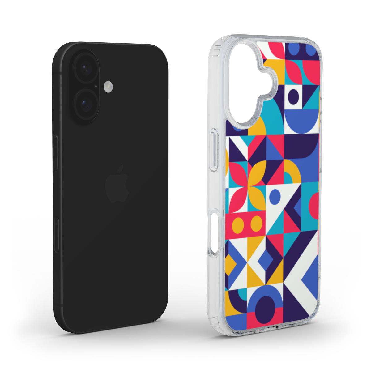 Vibrant Geometric High-Protection Phone Case - Bold & Eco-Friendly
