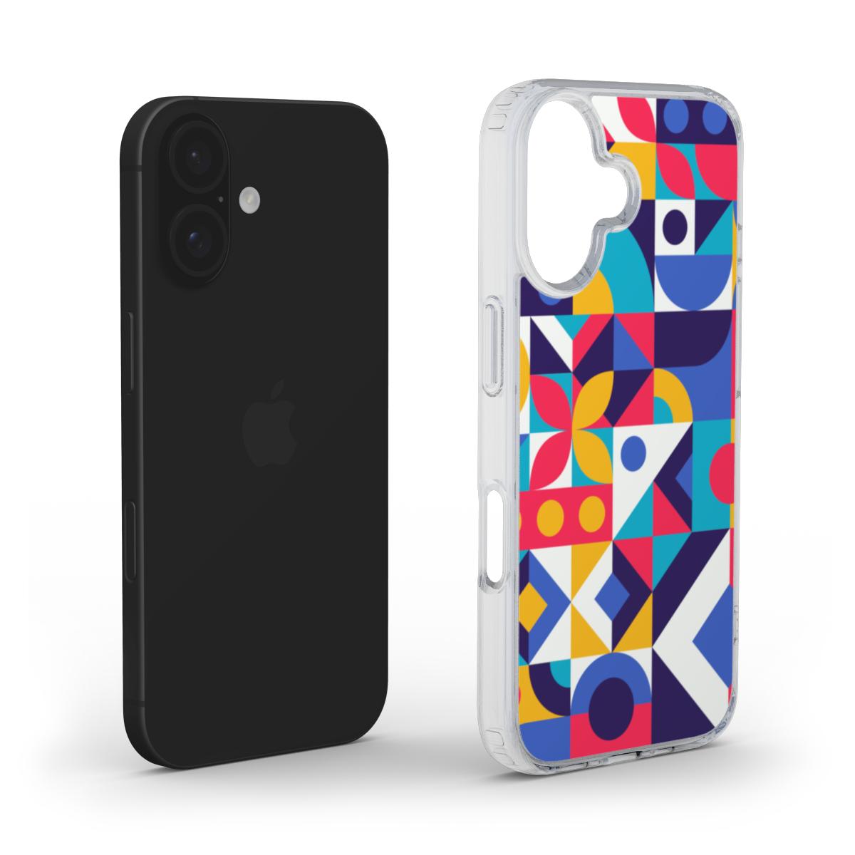 Vibrant Geometric High-Protection Phone Case - Bold & Eco-Friendly