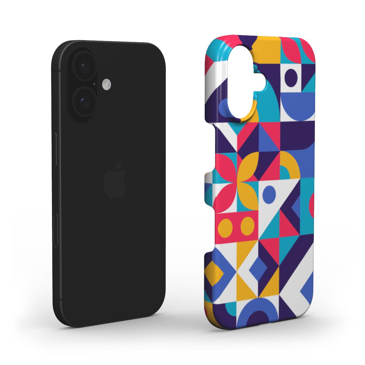 Vibrant Geometric High-Protection Phone Case - Bold & Eco-Friendly