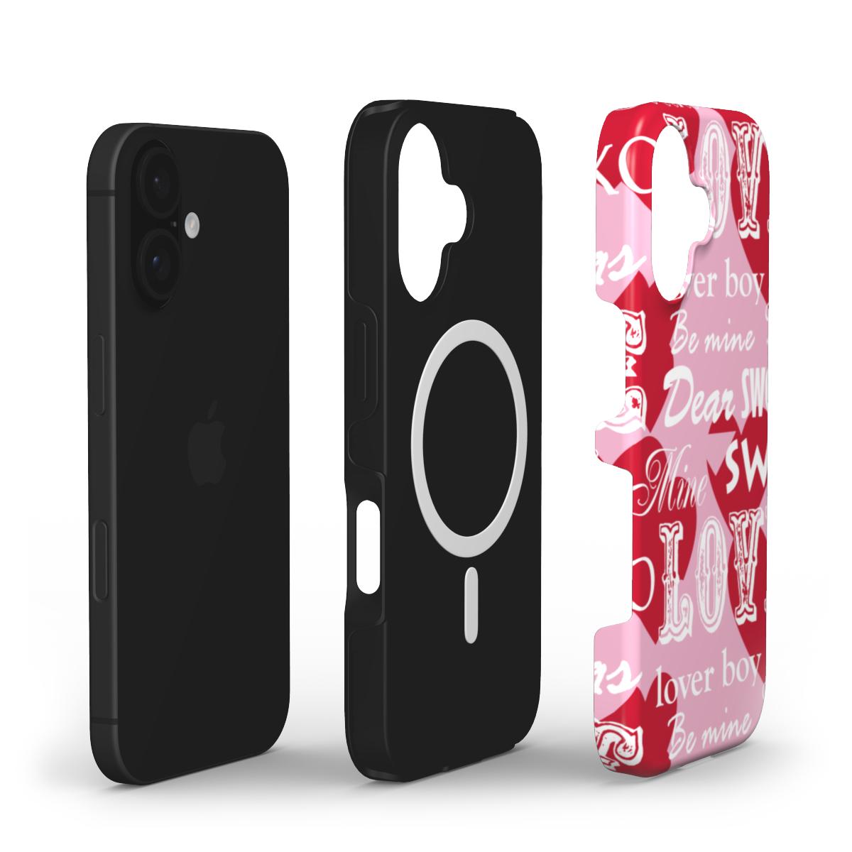 Valentinstag-Typografie Liebe Handyhülle – Romantisches & Vintage Design MagSafe Tough