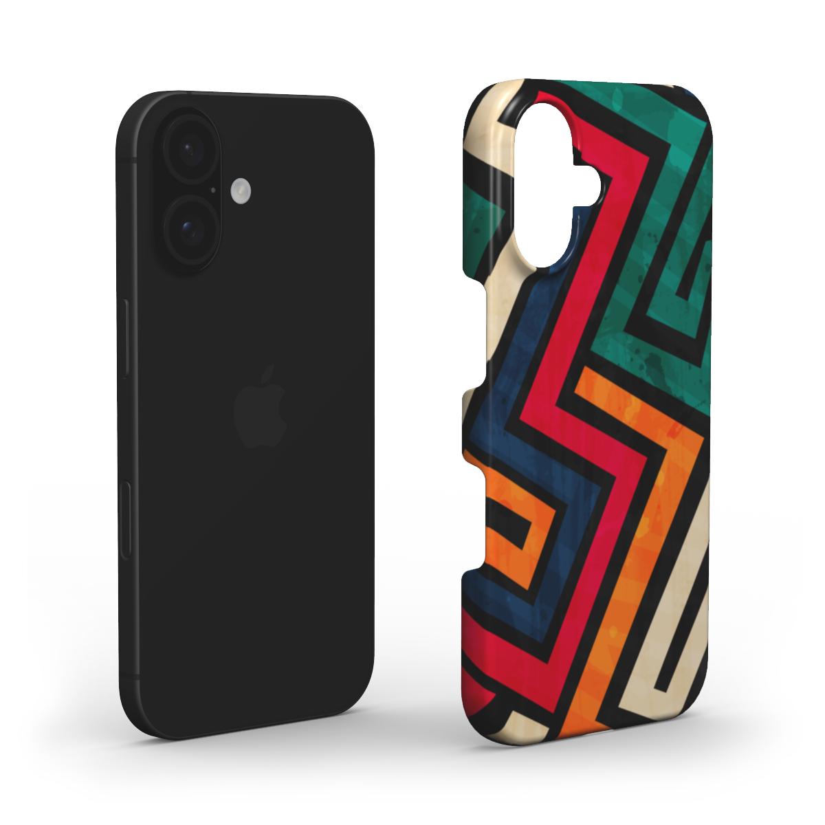 Multicolor Geometric Maze – Snap Phone Case
