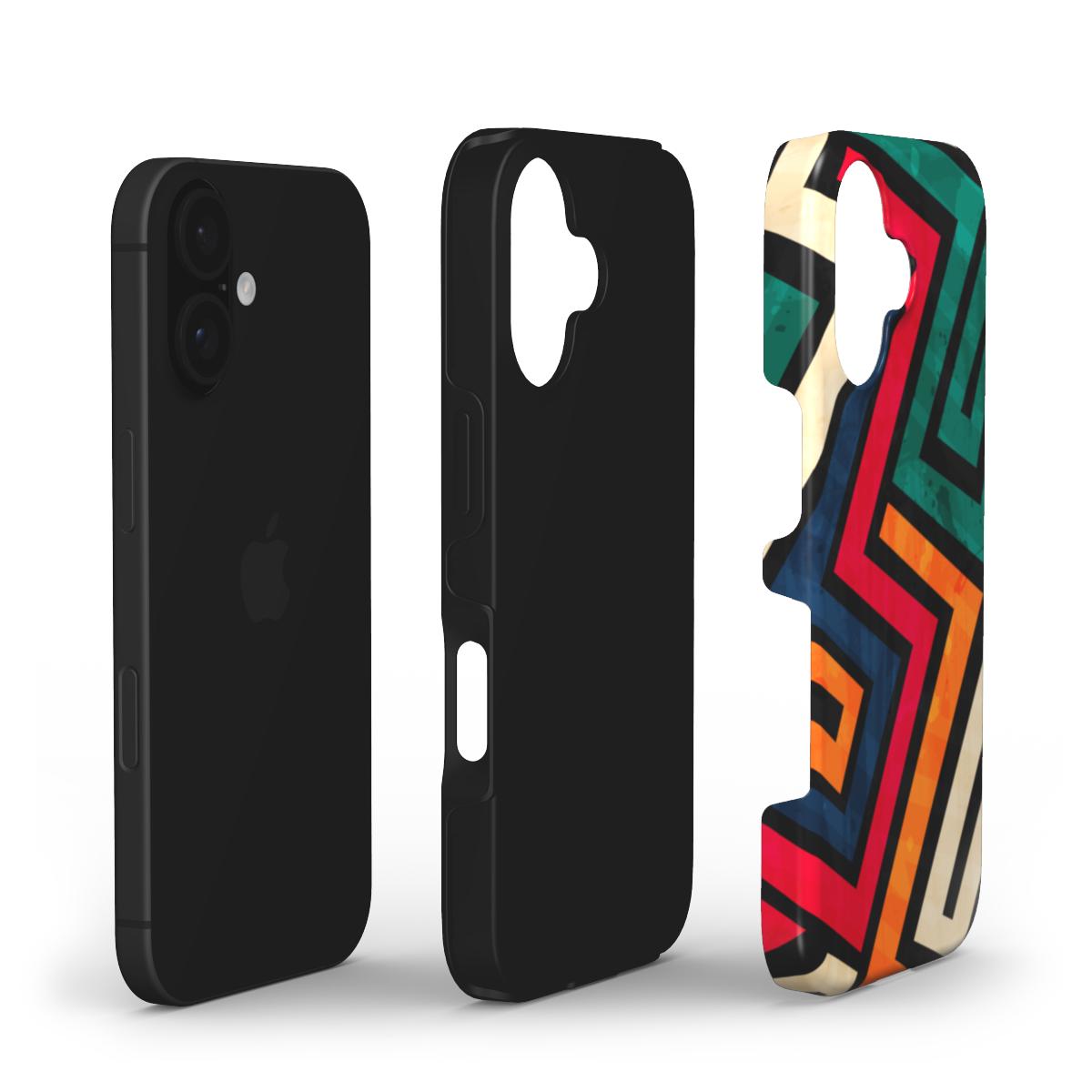 Multicolor Geometric Maze – Tough Phone Case