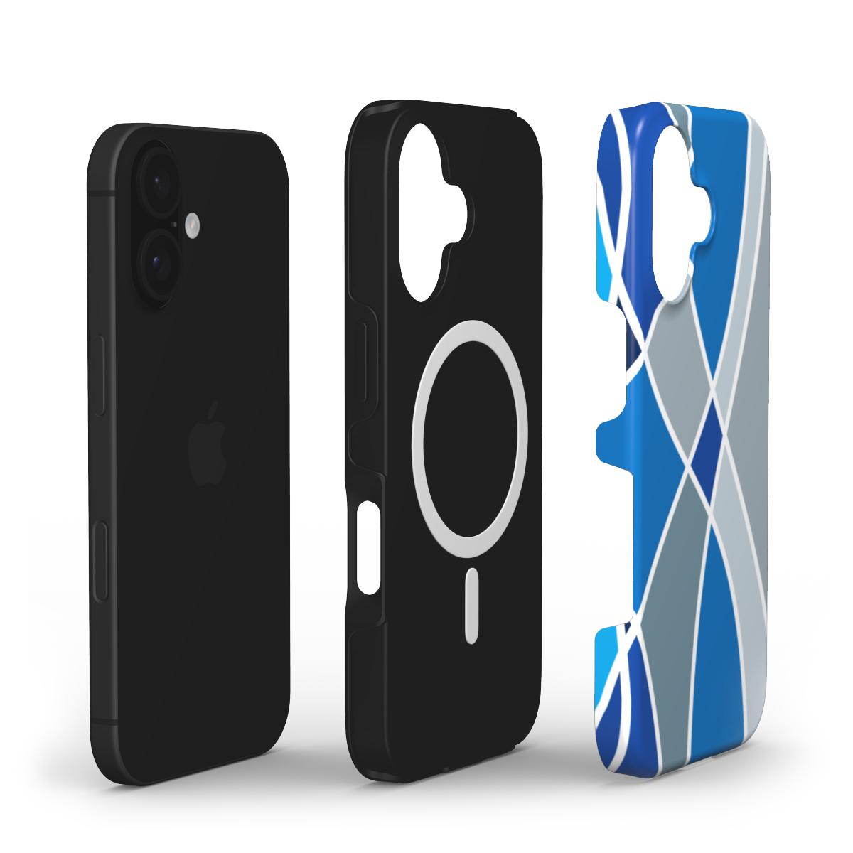 Blauer Fluss Abstrakt – MagSafe Robuste Handyhülle