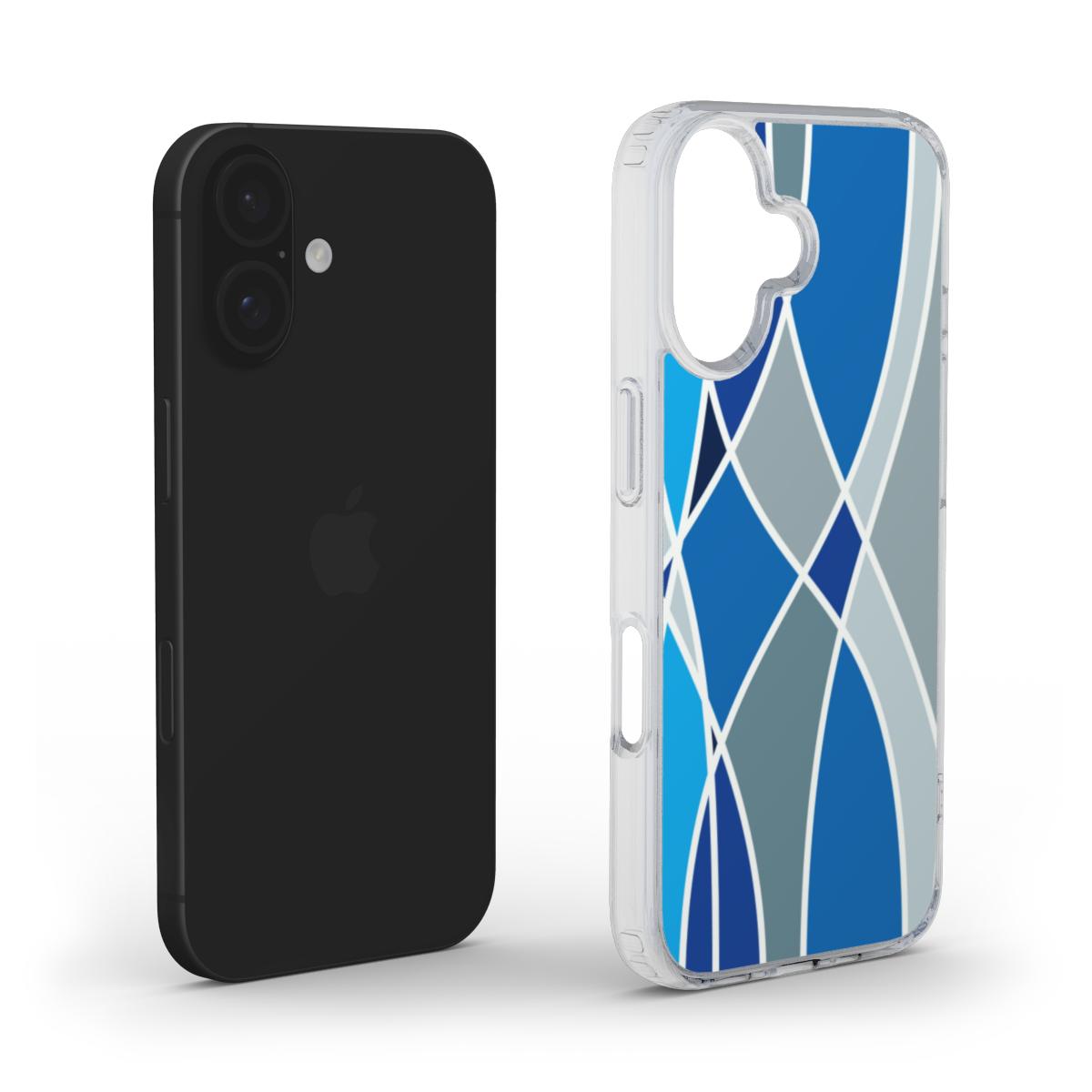 Blauer Fluss Abstrakt – Transparente Handyhülle