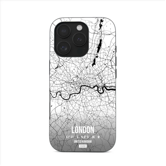 London England Personalisierte Stadtkarte Handyhülle – Gestalte deinen Lieblingsort! Snap Case