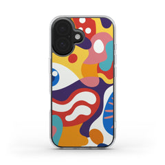 Abstrakte Pop-Art Handyhülle – Mutiges & Farbenfrohes Design MagSafe Clear