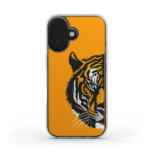 Tiger Halbgesicht Wandkunst – Mutige & Moderne Dekoration MagSafe Clear