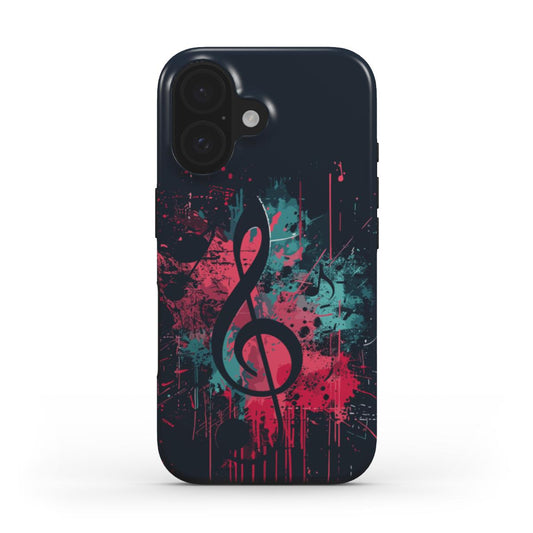 Musiknoten-Spritzer Handyhülle – Mutiges & Kreatives Design MagSafe Tough