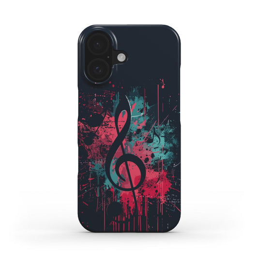 Musiknoten-Spritzer Handyhülle – Mutiges & Kreatives Design Snap