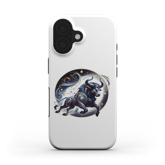 Mystical Blue Taurus Zodiac Sign Design – Phone Case with Powerful Elegance