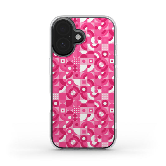 Pink Retro Circles Phone Case - Durable & Stylish Protection